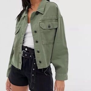 All Saints Sage Green Casual Jacket